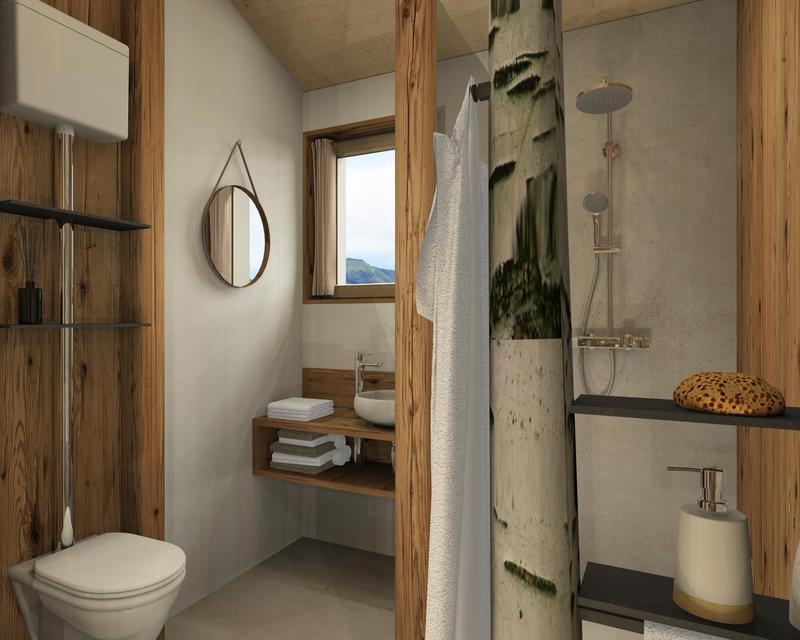 Visualisierung eines edlen Badezimmers